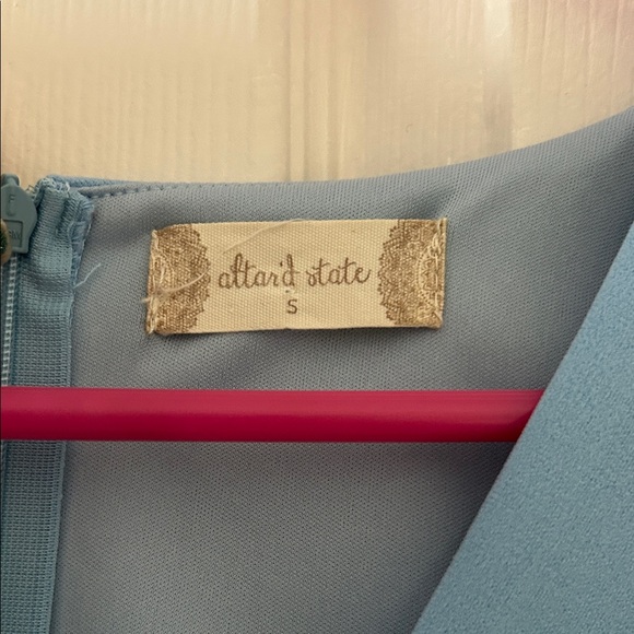 Altar'd State Light Blue Ruffle Mini Dress - Picture 2 of 4